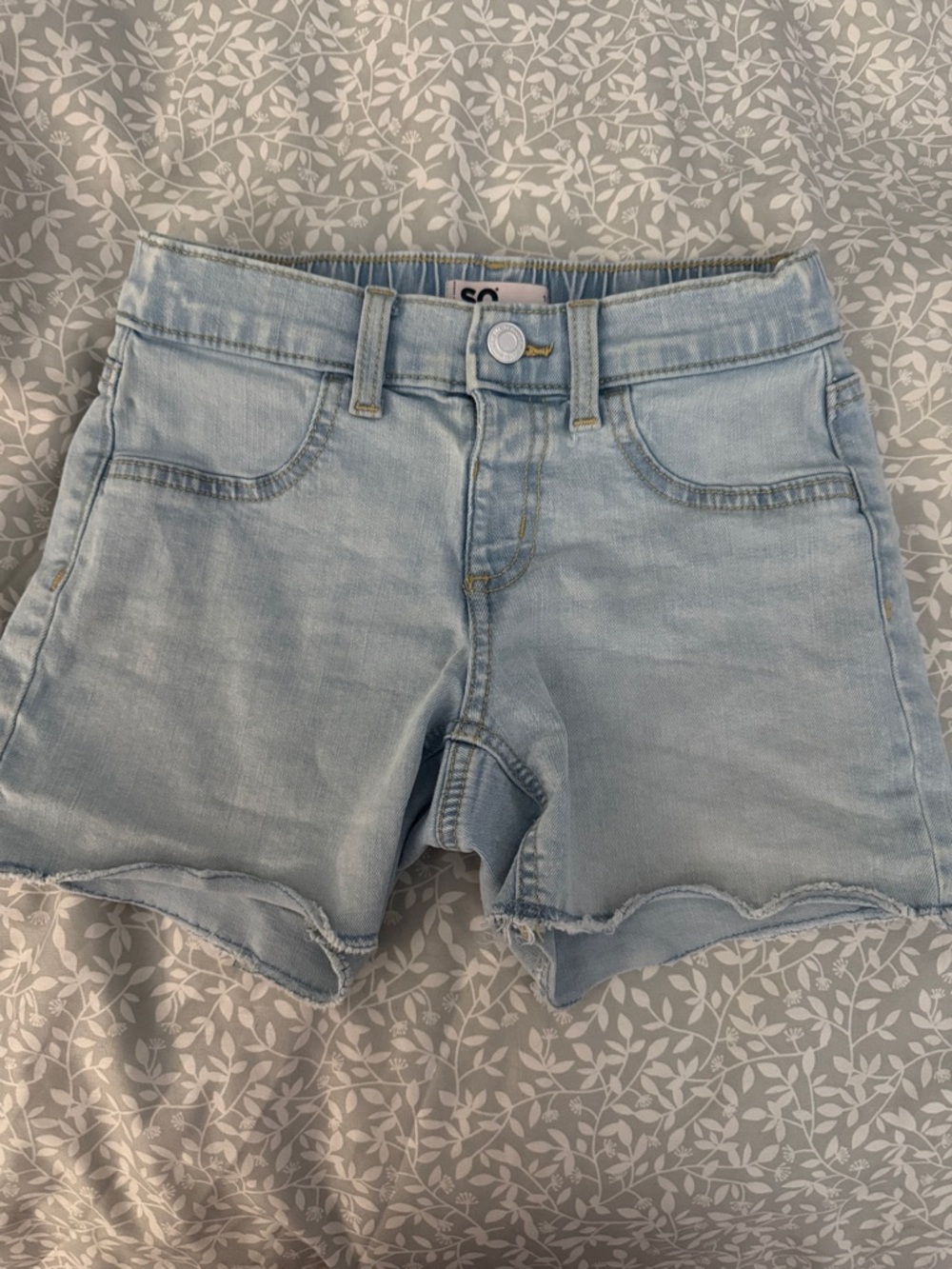 Light Wash Denim girls size 10 Shorts - Light Blue